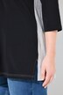 T-shirt en coton bio, motif à fleurs, décolleté en V et manches 3/4