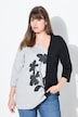 T-shirt en coton bio, motif à fleurs, décolleté en V et manches 3/4