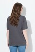 T-shirt classica con scritta, scollo a V e mezze maniche