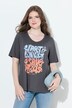 T-shirt classica con scritta, scollo a V e mezze maniche