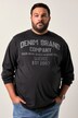 Men+ langærmet T-shirt, print på brystet, Vintage Look, op til 8XL