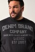 Men+ langærmet T-shirt, print på brystet, Vintage Look, op til 8XL