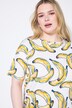 T-Shirt, Oversize Shape, Bananen-Print