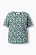 T-Shirt, Oversize Shape, Flower-Print