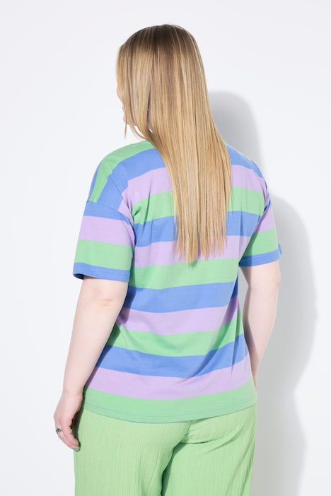 T-shirt, oversized model, blokstrepen