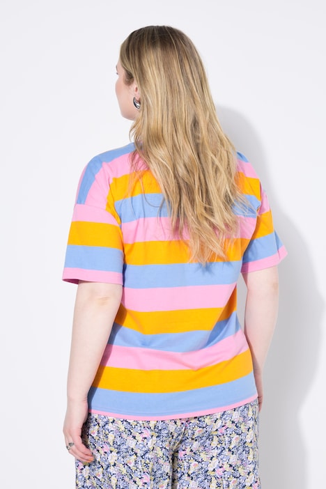 T-shirt, oversized model, blokstrepen