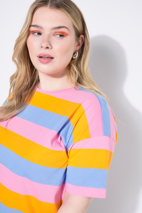 T-shirt, oversized model, blokstrepen