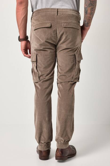 Pantalon cargo JP 1880 en velours côtelé, finition FLEXNAMIC® et nombreuses poches, coupe Straight Fit - jusqu'à la taille 74