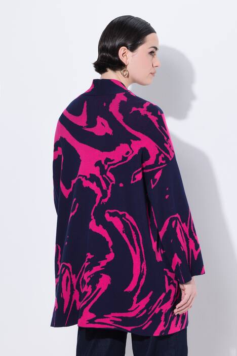Strickjacke, Oversized, V-Ausschnitt, 3/4-Arm