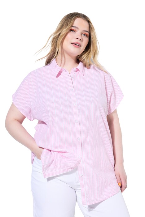 Halenkové tričko, oversize, strukturované pruhy