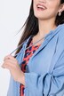 Chaqueta, aspecto vaquero suave, capucha, estampado en la espalda