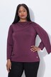 Pull à col rond et manches longues, boucle fantaisie et foulard