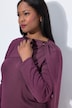 Pull à col rond et manches longues, boucle fantaisie et foulard