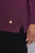 Pull à col rond et manches longues, boucle fantaisie et foulard