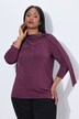 Pull à col rond et manches longues, boucle fantaisie et foulard