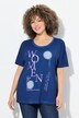 T-shirt, tekstmotief, oversized, ronde hals, korte mouw