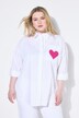 Blusa camisera, oversize, estampado en la espalda