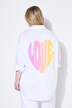 Blusa camisera, oversize, estampado en la espalda