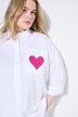 Blusa camisera, oversize, estampado en la espalda