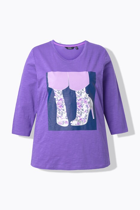 Shirt, Schuhe, Classic, Rundhalsausschnitt, 3/4-Arm