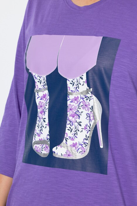 Shirt, Schuhe, Classic, Rundhalsausschnitt, 3/4-Arm