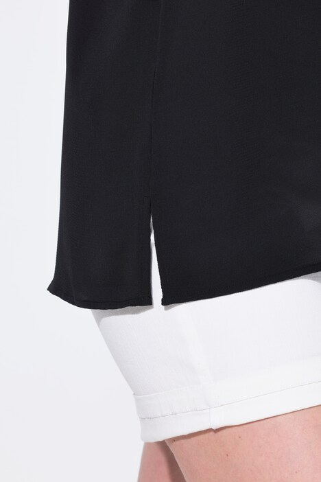 Blouse coupe évasée, cordon fantaisie à l'encolure