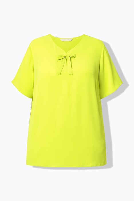 Blouse coupe évasée, cordon fantaisie à l'encolure
