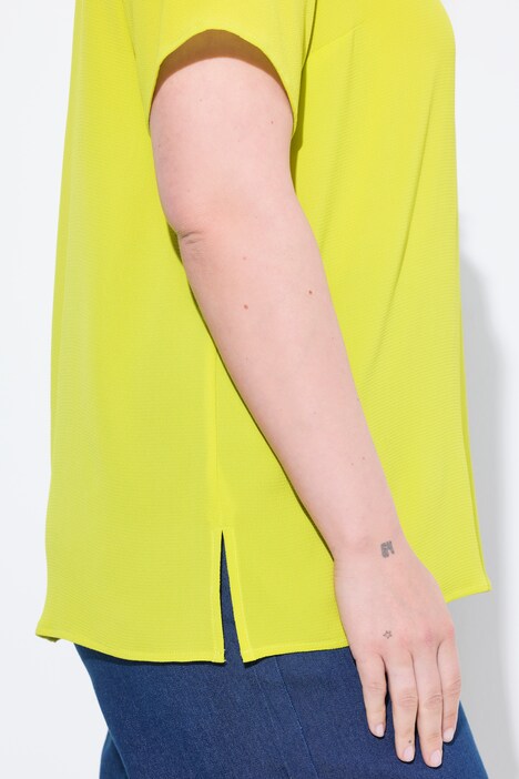 Blouse coupe évasée, cordon fantaisie à l'encolure