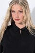Chemisier en jersey à col chemise et manches longues, base élastique