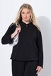 Chemisier en jersey à col chemise et manches longues, base élastique