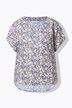 Camisa tipo blusa, oversize, con estampado de flores