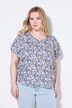 Camisa tipo blusa, oversize, con estampado de flores