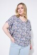 Camisa tipo blusa, oversize, con estampado de flores