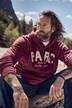 Maglia JP1880 con cappuccio, ricami, applicazioni e tasca a marsupio, fino alla tg. 8XL