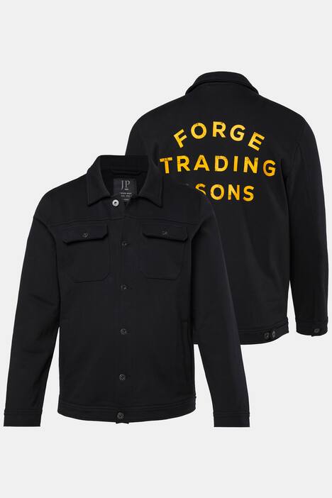 Mikina JP1880, trucker styl, potisk na zádech, 3 kapsy, do 8XL
