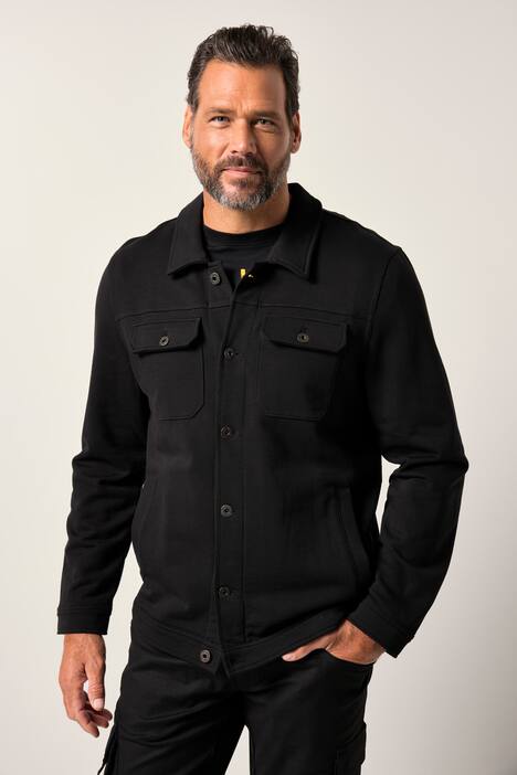 Mikina JP1880, trucker styl, potisk na zádech, 3 kapsy, do 8XL