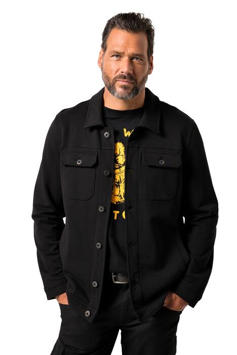 Mikina JP1880, trucker styl, potisk na zádech, 3 kapsy, do 8XL