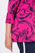 Shirt, marmermotief, A-lijn, hartvormige hals, 3/4-mouw