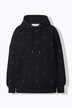 Hoodie, Oversize Shape, Kapuze, Zierperlen