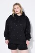 Hoodie, Oversize Shape, Kapuze, Zierperlen