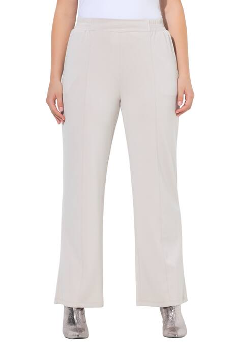 Teplákové kalhoty, široké, rovné nohavice, plisování, elastický pas