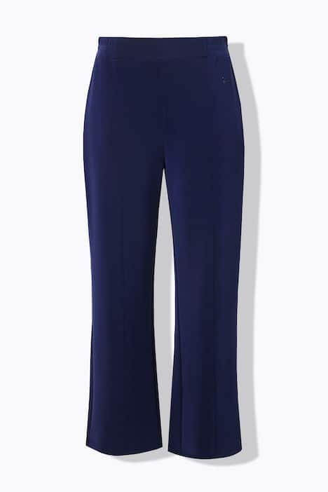 Pantalon en molleton, jambe large et droite, passepoils et taille élastique