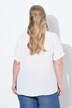 Bluse, A-linje, krepp, vid halvermet