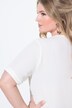 Bluse, A-linje, krepp, vid halvermet