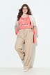 Cord-Schlupfhose Rose, weites Bein, Elastikbund