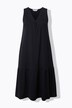 Midi dress, A-line, cupromix jersey, hem flounce