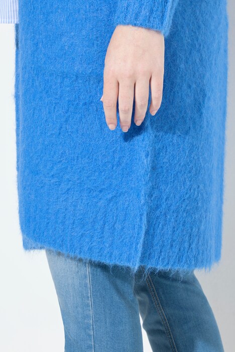 Cardigan long extrêmement doux, manches longues et coupe ouverte