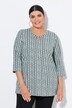 Shirt, grafische print, A-lijn, ronde hals, 3/4-mouw