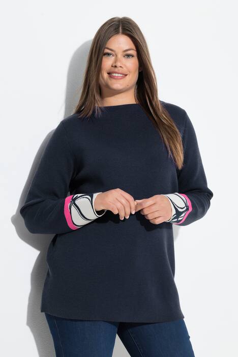 Strikkegenser, turtleneck, lange ermer