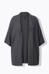 Vest, structuurbreisel, oversized, V-hals, 3/4-mouw